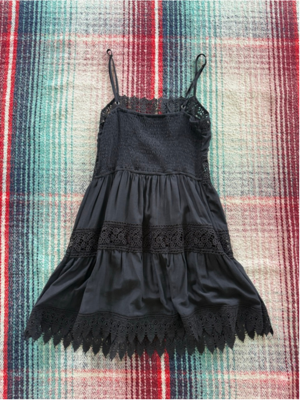 Women's Pookie & Sebastian Black Lace Mini Dress S - Picture 3 of 9